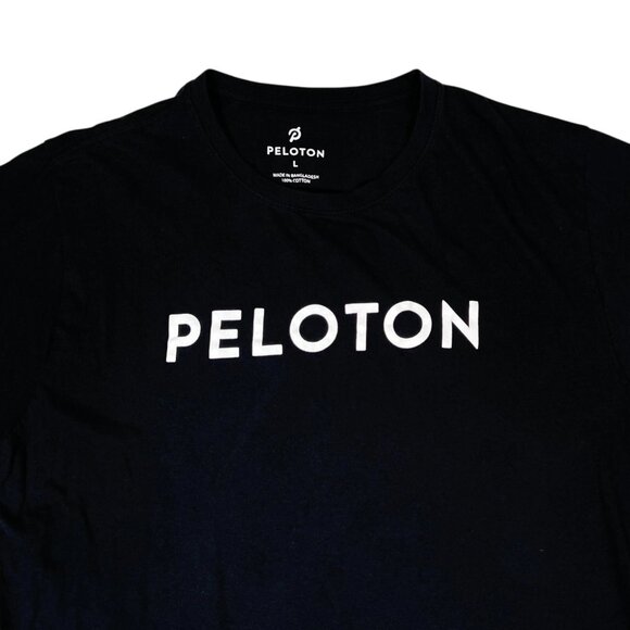 Peloton Rides Century Black Short Sleeve Crew Neck Athletic T-Shirt Size L - Picture 3 of 8